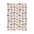 thumbnail image 4 of ZNDUO Shiba Dog Cartoon Doodle Pattern Pattern Thickening Blanket, Fluffy Soft Cozy Flannel Throw Blankets, 60"x50" Inches, 4 of 8