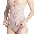 thumbnail image 1 of PEASKJP Short Sleeve Shapewear Seamless Firm Triple Control Plus Size Tummy Control Butt Lifter, Beige L, 1 of 3