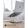 thumbnail image 3 of Lamicall Laptop Stand, Adjustable Notebook Riser - Foldable Portable Ergonomic Computer Desktop Laptop Holder for Desk,, 3 of 5
