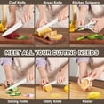 thumbnail image 6 of Vesteel 7-Piece Kitchen Knife Set, Professional Stainless Steel Knives Block Set with Healthy Anti-Rust Coating - White, 6 of 7