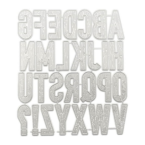 JZROCKER Art Letters Metal Cutting Die English Alphabets Embossing Die Cuts Template
