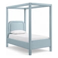 thumbnail image 1 of Bowery Hill Contemporary Light Blue Linen Textured Fabric Upholstered Twin Bed, 1 of 11