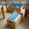 thumbnail image 5 of VASGOR Set of 6 Natural Water Hyacinth Woven Storage Baskets 12.6” x 8” x 7”, Rectangular Wicker Basket with Built-in Handles, 5 of 6