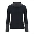 thumbnail image 6 of Ltctricy Women's Turtleneck Sweaters Long Sleeve Cowl Neck Color Block Side Split Pullover Knit Tops Lightweight Casual Sweaters(Navy,Small), 6 of 7