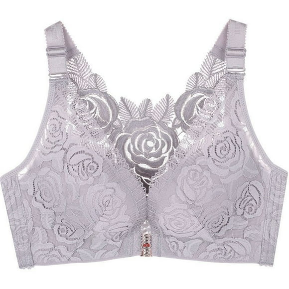 Wancir Bras for Women 2025 New Women's Solid Color Bra Front Button Plus Size Full Cup Closure Secondary Breast Sagging Bra