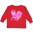 thumbnail image 3 of Inktastic Breast Cancer Awareness Pink Ribbon Around Heart Boys or Girls Long Sleeve Toddler T-Shirt, 3 of 5