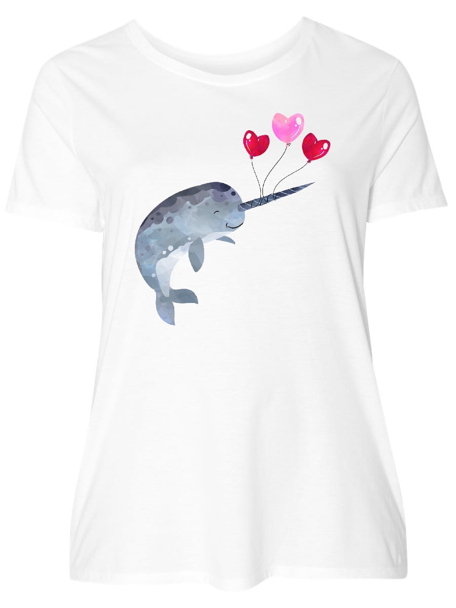 valentine plush narwhal