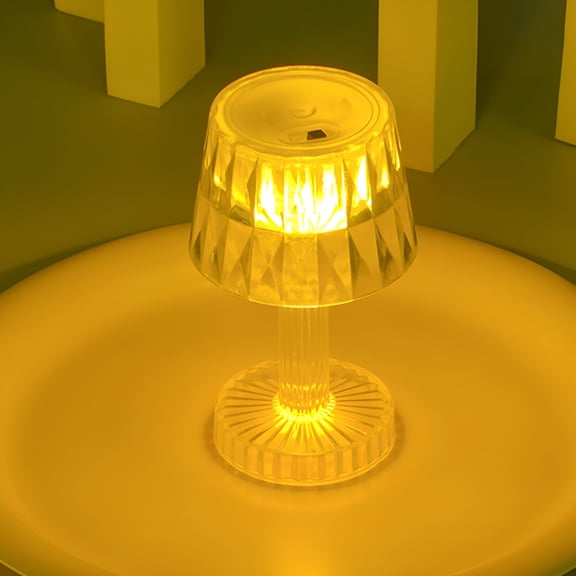 HIBIBUD Mini Led Table Lamp - Lamp Battery Powered Multi-Functional Small Night Light with Warm Yellow Glow,Battery-Powered Ambient Bedroom Decor,Includes 3 AG10 Batteries