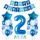 thumbnail image 1 of RV Globo de cumpleaños para niño de 2 años, decoraciones de cumpleaños azules de 2 años, globos de cumpleaños número 2, globos de confeti de látex, suministros de bautismo de cumpleaños, decoración de fiesta oso de fresa Electrónica, 1 of 5