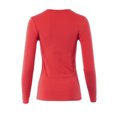 thumbnail image 3 of A2Y Women's Junior Slim Fit Basic Solid Cotton Long Sleeve V-neck Top Shirt Dark Red M, 3 of 3