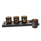 thumbnail image 5 of KAKOWELY 1Jgo Portavelas Decorativo De Vidrio Negro Con De Letras Para Uso Interior, 5 of 7