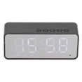thumbnail image 3 of Réveil, Support Format Mp3 Lecture Musique Réveil Multifonctionnel Haut-Parleur Rechargeable pour Chambre pour Bureau Noir, Blanc, 3 of 8