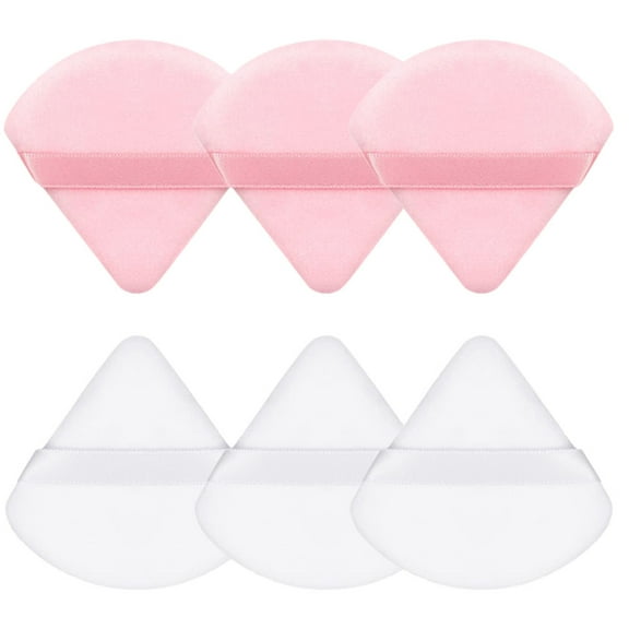 6 Pieces Powder Puff Soft Triangle Makeup Puff Sponge Beauty Puff for Loose Powder Cosmetic Foundation Blender Dry Contouring Tools Women Thanksgiving Christmas Gift - type:style3