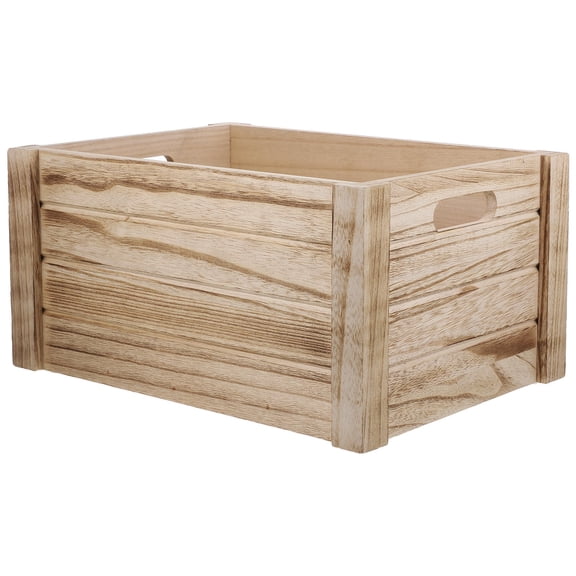 HOOWIFFY Rustic Khaki Rectangular Wood Planter Box Indoor Decorative Plant Pot Holder Garden Container
