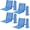 Blue Striped, variant on 4 Pack Foldable Poolside Chairs Portable Beach Flip Chairs Pool Seat for Edge of Pool Side with Bag Support Lightweight Lounge Seat for Camp Adult Lawn Sport Party