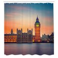 thumbnail image 3 of Ambesonne Colorful Shower Curtain, Big Ben and Parliament, 69"Wx75"L, Multicolor, 3 of 5