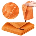 thumbnail image 2 of 1 Pc Cotton Terry Kitchen Dish Cloths, Ultra Soft and Absorbent Dish Towels for Kitchen, Suitable for Drying and Washing Dishes, 12x12 Inch, Orange, 2 of 6