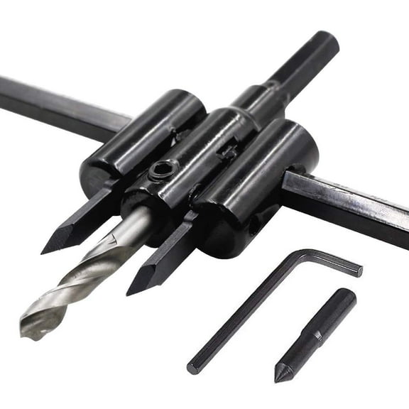 1 3/16" to 12" Adjustable Hole Saw Circle Cutter Drill Bit Tool Saw Round Cutting for Drywall Wood Surface Recommendation ‎Wood