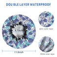 thumbnail image 3 of Shower Caps,White and Blue Of Animal Print Waterproof Shower Cap for Women 4 Pieces,Double Reusable Hair Cover for Shower PEVA Elastic Stretch Hem, 3 of 7