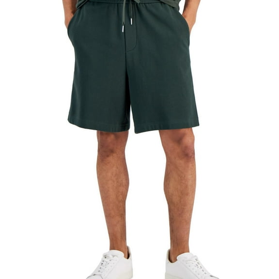 Armani Mens Logo Casual Bermuda Shorts, Green, Medium