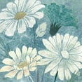 thumbnail image 2 of Tre Sorelle Studios 15x15 White Modern Wood Framed Museum Art Print Titled - Teal Daisy Patch I, 2 of 4