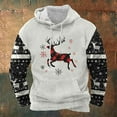 thumbnail image 2 of CONZONE Christmas Men's Hoodies Xmas Deer Hoodie for Men Graphic Long Sleeve Pullover Hooded Sweatshirt Soft Fall Winter Sweatshirts With Pocket, 2 of 5