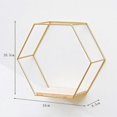 thumbnail image 3 of Hexagonal Floating Frame Wall Decoration Wall-Mounted Storage Rack Jiazi Home Furnishing Decoration Art, 3 of 5