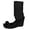 Black, variant on Rokment Mid Calf Boots Platform Wedge Dressy Sandals for Women Ladies Fashion Casual Suede Knit Patchwork Square Toe Chunky Heeled Slip on Dress Shoes Summer Fall Black Size 8.5