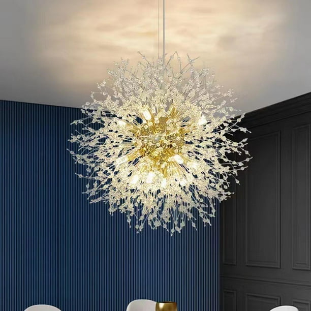 Iluminación de de Cristal, Lámpara de Techo Colgante de 8 Luces, Lámpara Colgante de Estar, Cocina , luz bnca Colco candelabro de cristal