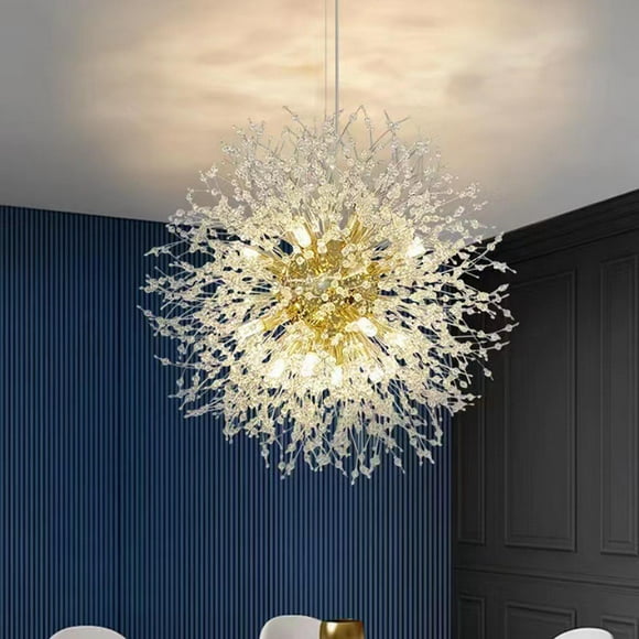 Nordic Style Crystal Chandelier Pendant Lamp for Entryway Living Room Light