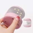thumbnail image 2 of Lámpara de uñas UV LED, secador de esmalte de uñas en gel con curado rápido, doble luz, USB, diseño mini rosa., 2 of 4