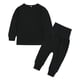 thumbnail image 5 of Gibobby Conjunto de leggings para bebés y niñas Niños pequeños Bebé Niño Niña Ropa Unisex Tops Pantalones de cintura alta Conjunto Otoño Invierno Pijamas(Negro, 7-8 Años), 5 of 5