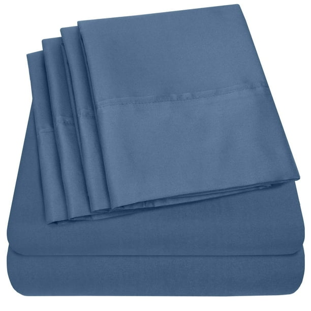 Juego de sábanas Sweet Home Collection Queen Denim, 6 piezas