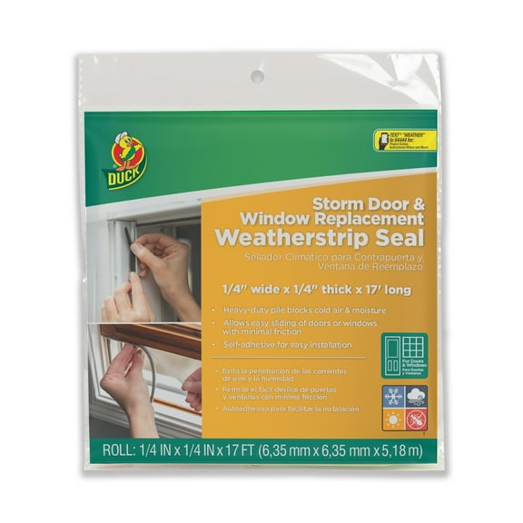 Duck 17 ft. Gray Storm Door & Window Replacement Weatherstrip Seal