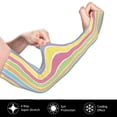thumbnail image 3 of Cooling Arm Sleeves With Thumb Hole Yellow Blue Pastel Stripe Breathable Moisture-Wicking Arm Sleeves For Women Men, 3 of 6