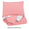 thumbnail image 5 of Benjara BM226589 Ensemble de Couette Réversible en Tissu avec 1 Faux Volants&44; Rose - Taille Réelle, 5 of 5