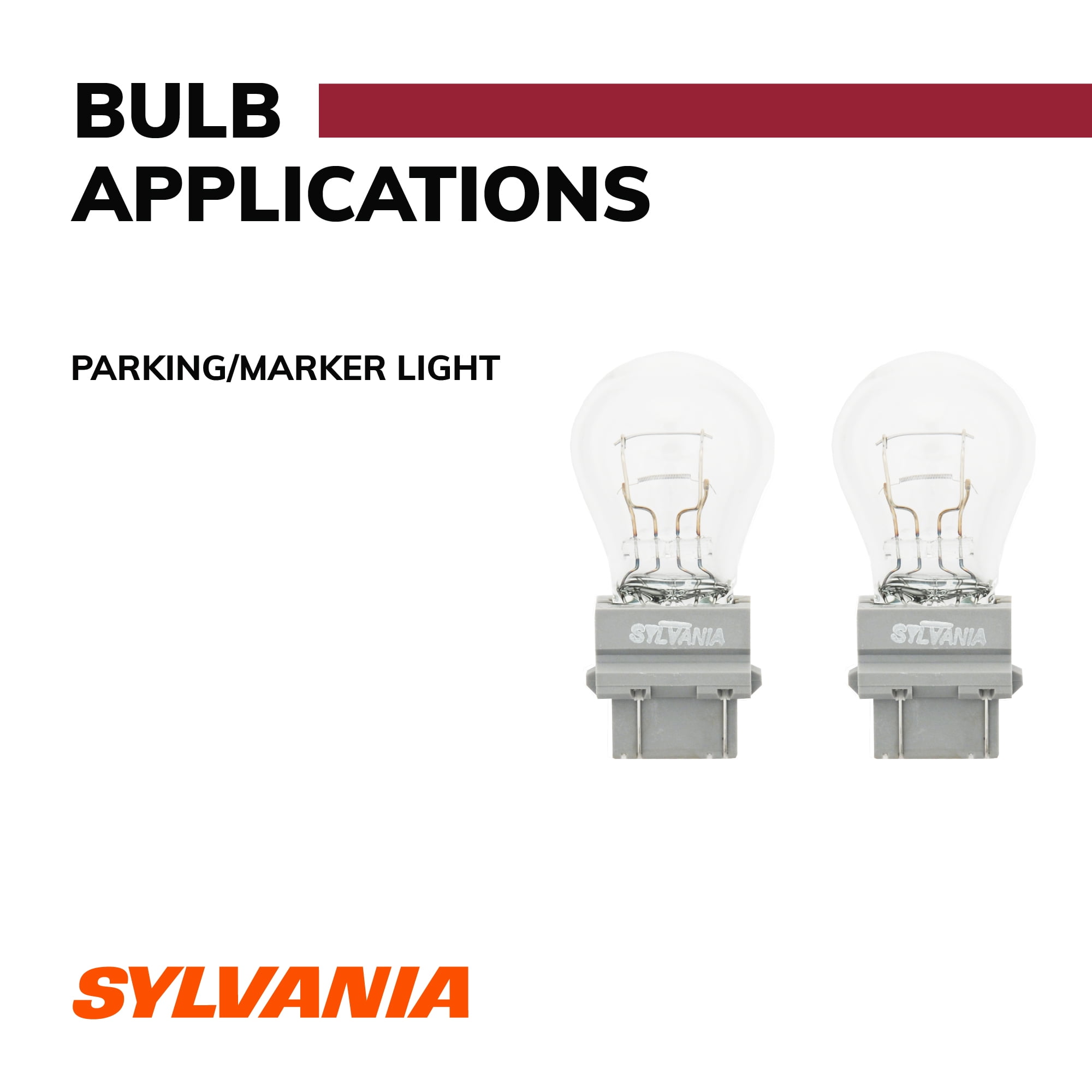 Sylvania 3357 or 3457 Halogen Auto Mini Bulbs, 2 pack, Compatible with Multiple Cars