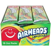 Airheads Xtremes Sour Belts, Sweetly Sour Chewy Candy, 2 Ounce Packs, 18 Count