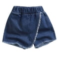 thumbnail image 2 of Liyamei Girls Denim Shorts with Stretch and Pockets for Summer Everyday Size 2-9,Blue, 2 of 6