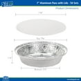 thumbnail image 2 of Nicole Home Collection Aluminum Pans 7” Round Disposable Foil Pans With Lids (50 Pack) – 7 Inch Round Disposable Takeout Pans With Board Lids (7" Inch Round), 2 of 6