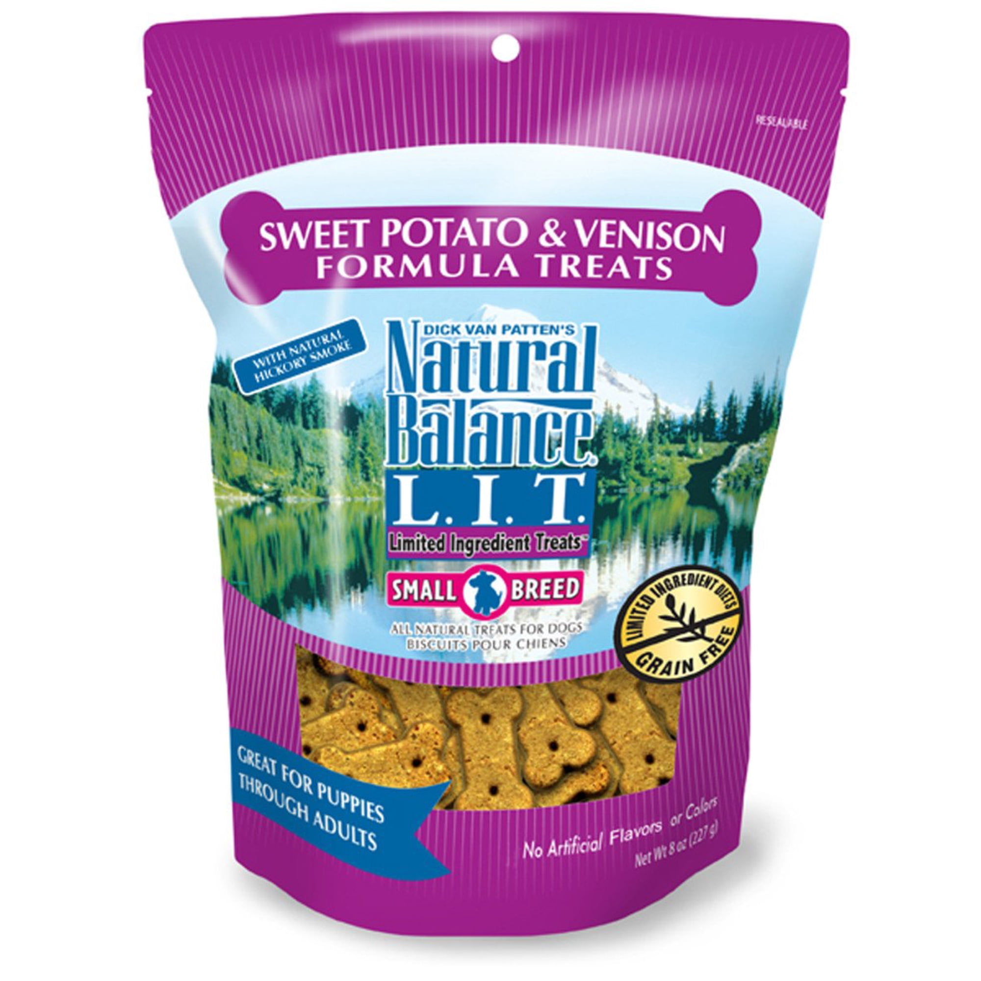 Natural Balance L.I.T. Limited Ingredient Treats Sweet Potato & Venison Formula Small Breed Dry Dog Treats, 8-Ounce
