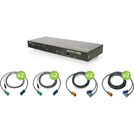 UPC: 0881317509376 | IOGEAR 8-Port USB PS/2 Combo VGA KVM Switch with Cables