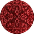 thumbnail image 1 of Ahgly Company Indoor Round Abstract Red Modern Area Rugs, 7' Round, 1 of 4