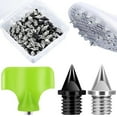 thumbnail image 3 of Lieonvis 100Pcs Track Spikes Steel Wear Resistant Shoe Spikes Replacement Non-slip Lightweight Sport Shoes Spikes with Spike Wrench for Running Hiking High Jumping Cross Country, 3 of 10