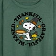 thumbnail image 3 of Peanuts - Thankful Grateful Blessed - Women's Lightweight French Terry Long Sleeve Shirt, 3 of 6