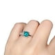 thumbnail image 2 of Anillo de diamantes azules y verdes Mosan de Maldivas Anillo de la mitad de la montaña Starlight Queen, 2 of 6
