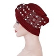 thumbnail image 4 of Lroveb Turbans for Women Headwrap Womens Fashion Solid Color Hot Diamond Pearl HeadbWomens Elastic HeadbCap HeadbCap, 4 of 9