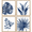 WSF-A46-2304-M13, variant on PixonSign 4 PCS Adhesive Canvas Poster Watercolor Blue Tropical Leaves Framed Wall Art Nature Wilderness Digital Modern Art Decorative Botanical Floral Elements Print Set - 11"x14" Natural