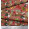 thumbnail image 3 of Soimoi Satin Silk Fabric Dot & Mix Vegetable Printed Fabric 1 Yard 42 Inch Wide, 3 of 3