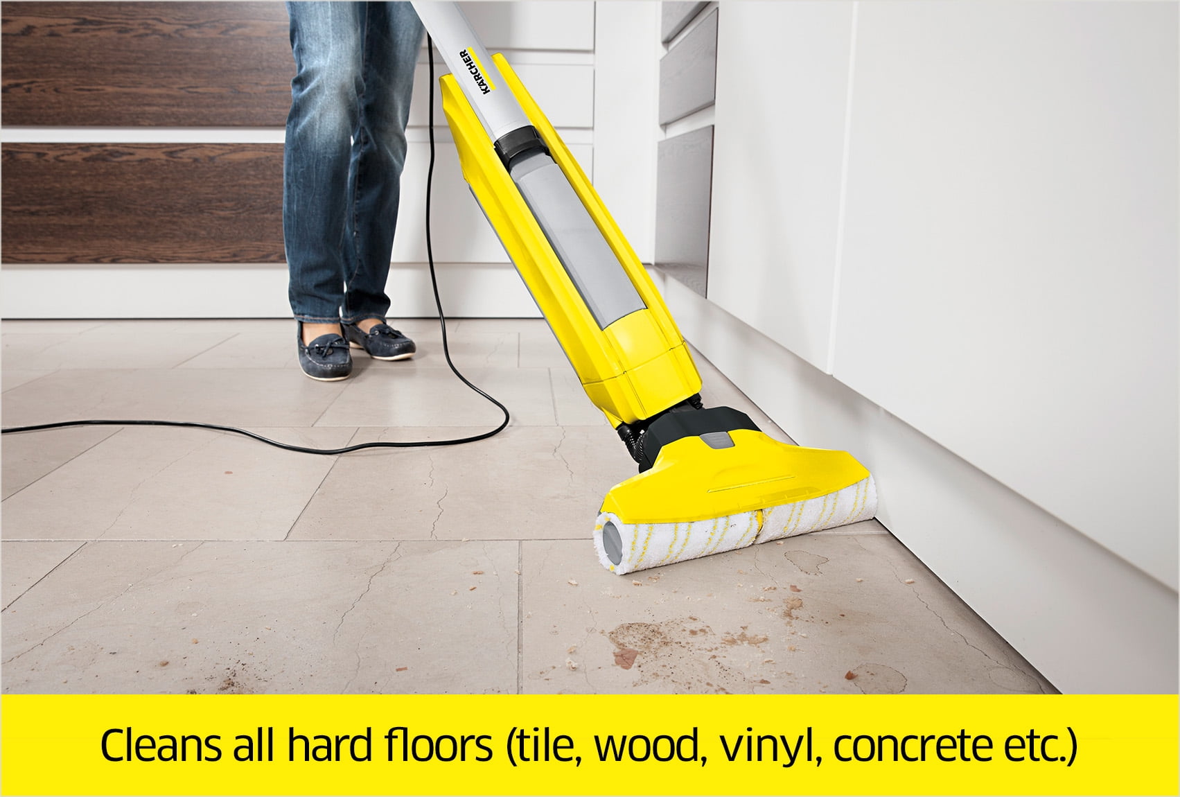 Karcher FC 5 450W Corded Bagless Upright Floor Cleaner - Yellow